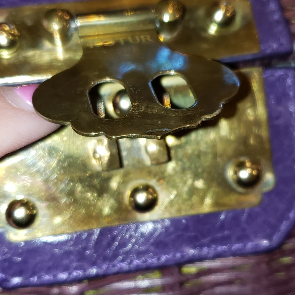 Vintage KOTUR Raisin Purple Jardines‎ Clutch